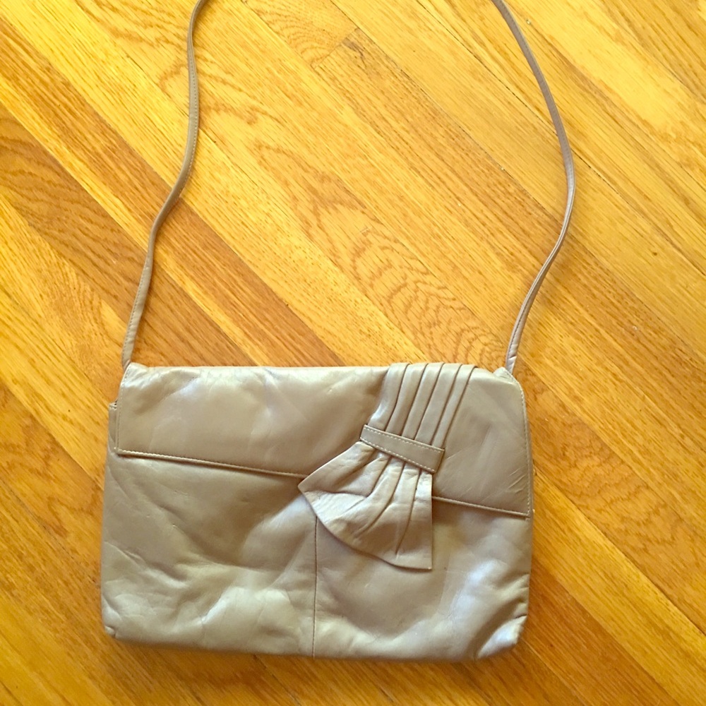 3 for $30-Vintage 1980s Leather Taupe Purse Clutch